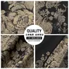[Personalizado] Camisa Masculina Manga Longa Slim-Fit Tendência de Luxo Leve Estampa Floral Dourada com Strass Não Amassa Resistente a Amassados Respirável