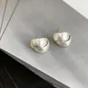 Pendientes elegantes en forma de C para mujer, sencillos y con estilo, tendencia en Xiaohongshu, pendientes con acabado cepillado, populares en línea, elegantes y a la moda