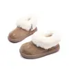 Zapatos de Pantufla Cálidos de Felpa Estilo Perezoso para Niños, Estilo Birkenstock, Invierno 2025 Nuevos Mocasines de Suela Suave