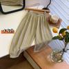 Pantalones de Verano Anti-Mosquitos para Niños, Leggings Sueltos con Textura de Copo de Nieve para Niñas Finos, Pantalones de Sacudir para Niños, Pantalones Casuales de Linterna