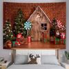 Pano de Fundo de Natal Decoração de Lareira de Natal em Estilo Europeu Foto Transmissão ao Vivo Pano Pendurado Decoração de Evento de Feriado Tapeçaria Fotográfica