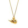 Collar de Acero de Titanio de Alta Calidad Inalterable para Mujer Alto Sentido del Diseño Regalo para Madre Cadena de Hueso de Serpiente Calabaza de la Fortuna Estéreo