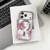 Funda Magnética para Teléfono con Lazo Macaron Adecuada para Apple 17PROMAX Moderna 16 Acrílico 13/14/7/8
