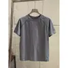 Camiseta de Manga Corta para Hombre de Verano, Bloques de Color Sencillos con Detalle de Línea Negra, Manga Raglán, Corte Holgado, Cuello Redondo, Top Casual para el Día a Día