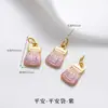 Pingente Tradicional de Cabacinha Dourada Esmalte DIY Pulseira Colar Feito à Mão Caractere da Fortuna Peças Coloridas de Esmalte Acessórios de Lingote de Ouro de Areia