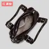 Bolsa Boston Almofada Studded Retro de Design de Nicho com Fivela Elegante de Couro Bolsa de Ombro Estilo Biker para Mulheres