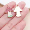 Estilo Cuento de Hadas Aleación de Zinc Goteo de Aceite Casa Champiñón Colgante DIY Pendientes Hechos a Mano Llavero Accesorios de Joyería Materiales