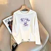 Bestseller de Almacén Lightning Marca de Moda Camiseta de Manga Larga para Mujer 2026 Otoño Invierno Holgada Gato Versátil Top de Pareja Transfronterizo Comercio Exterior