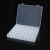 Caja de almacenamiento con tapa abierta, transparente, para decoración de uñas, 28 x 56 rejillas, para joyería, fabricante de herramientas para decoración de uñas.