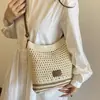 Bolso de Paja de Gran Capacidad para Mujer 2026 Nuevo Estilo Casual Versión Coreana Bolso Tote Cruzado Diario Bolso de Hombro de Moda