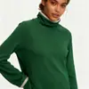 Camiseta térmica de manga larga acanalada de cuello alto para mujer, nuevo modelo otoño e invierno 2026, adecuada para usar como prenda exterior, con polar añadido y grosor para abrigar, se puede usar como capa interior o camiseta base