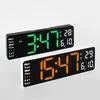 Reloj de Sala de Estar Simple de Doble Propósito de 13 pulgadas con Fuente Grande, Reloj Electrónico con Múltiples Configuraciones de Alarma, Temperatura y Día de la Semana en la Misma Pantalla 6629