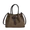Bolso tipo cubo retro popular de este año para mujer, nueva llegada Otoño 2026, bloques de color, simple, bolso de un hombro, para ir al trabajo, bolso cruzado