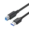 Cable de Impresora USB 3.0 Macho A / Macho B Cable para Computadora Puerto Cuadrado de Alta Velocidad Cable de Datos para Impresora Cable de Impresión USB