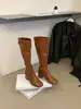 Botas altas retro estilo coreano con hebilla de cinturón para mujer, verano 2026, botas ajustadas de tacón grueso y puntera cuadrada para invierno, botas de montar hasta la rodilla