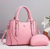 Bolso Nuevo Rayado Color Sólido Gama Alta Simple Versátil para Suegra Bolso de Hombro Único Textura Transfronteriza Gran Capacidad Bolso Transfronterizo