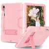Aplicável à Samsung Tab S8 S9 X710 capa de tablet de silicone em cores contrastantes S9Plus concha protetora com suporte de PC resistente a quedas
