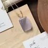 Pingente de Pedra Olho de Gato Colorido em Forma de Cabaça Joia Corrente para Clavícula de Cabaça Rosa Presente para Amigas Pingente de Boa Sorte