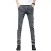 Jeans marca de moda masculina marca de moda macia marca de moda stretch slim fit skinny estilo coreano versátil casual calça comprida calças masculinas