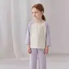 Conjunto de Pijama Infantil: Conjunto de Blusa de Manga Longa e Calça Nove Pontos para Meninos, Pijama Antibacteriano 7A, Roupa de Casa para Meninos, Calça de Casa para Meninas