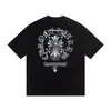 Nuevo 2025 Primavera/Verano 260g Transfronterizo Camiseta de Manga Corta con Cruces de Herradura Unisex al por Mayor