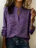 2026 Moda Femenina Europea y Americana Transfronteriza Verano-Otoño Nueva Color Sólido Cuello en V Manga Larga Elegante Versátil para Viajar Ajustada Blusa para Mujer