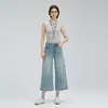 Jeans casuales de pierna ancha para mujer, estilo francés, de Lyocell, amigables con la piel, sedosos, suaves y transpirables, nuevo producto de verano 2026, largo 8/10