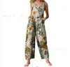 Gran Cantidad en Stock 2023 Primavera Moda Femenina Estilo Étnico Patchwork Estampado Botón Mono Overol Pantalones