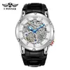 Nuevo Ganador Estilo Europeo y Americano Moda Masculina Casual Hueco Movimiento Mecánico Reloj Mecánico Automático