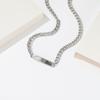 Collar de Acero de Titanio para Mujer, Estilo Minimalista Ins Hip-Hop Geométrico Collar de Acero Inoxidable, Diseño de Nicho Accesorio de Moda Trendy