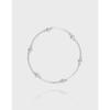 098 Estilo coreano INS nicho diseño de lujo ligero minimalista todo-partido pulsera segmentada de cuentas redondas plata de ley S925 textura para mujer