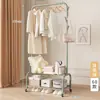 Cabideiro Móvel de Chão Moderno para Uso Doméstico no Quarto, Cabide para Roupas de Dormir e Sujas, Prateleira de Armazenamento para Roupas e Chapéus