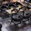 Asientos de cabina de bar, cabina de bar lounge, sofá de tienda de té de leche, juego de mesa y silla de restaurante occidental retro informal