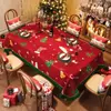 Toalha de Mesa de Natal com um Caminho de Mesa Xadrez Vermelho Festivo para Decoração de Mesa de Jantar e Toalha de Mesa para Festa Temática