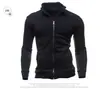Nueva sudadera deportiva para hombre con cremallera y cuello alto, chaqueta sudadera con cremallera y cuello alto, cárdigan de color liso para hombre, ropa de manga larga para hombre