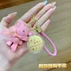 Llavero Oso Pequeño de Oro Puro 999, Llavero Oso de Hilo Muñeco 3D, Colgante de Mochila para Pareja Regalo Venta al por Mayor