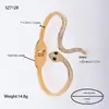 Pulseira de Zircônia de Luxo Leve Auspiciosa do Ano da Serpente Pulseira com Padrão de Serpente de Corpo Inteiro com Olhos Verdes Design da Moda e Personalizado Temperamento