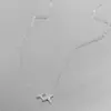 Collar de estrella japonés y coreano para mujer, cadena para la clavícula de cuatro puntas de lujo ligero, nicho, estilo ins fresco, simple, collar para amigas