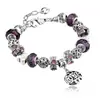 Etiqueta LOVE Moda Europeia e Americana Liga de Metal Contas de Cristal com Contas de Furo Grande Pulseira Feminina AliExpress ebay venda quente