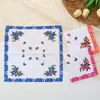 Pañuelo de Algodón Puro Estampado para Mujer Estilo Retro, Pañuelo Nostálgico Estilo Vintage, Toalla de Mano Fina de Algodón Absorbente para Secar el Sudor en Verano