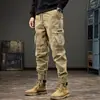 Pantalones casuales de peso pesado con cremallera, pantalones largos de moda para otoño, pantalones deportivos, pantalones de trabajo jogger funcionales estilo americano para hombre, elásticos