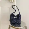 Bolsa pequeña de nailon floral para mujer, bolsa de hombro y axila de gran capacidad, versátil, simple, casual, bolsa de mano para estudiantes