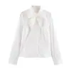 Z Estilo Europeo y Americano Transfronterizo 2026 Nueva Moda Elegante Ropa de Mujer al por Mayor Camisa de Rayas Suelta con Lazo 4387220