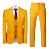 Terno Terno Masculino Estilo Coreano Slim-fit Terno de Negócios Masculino Três Peças Profissional Traje Formal Traje do Padrinho Traje de Casamento do Noivo