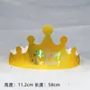 Novo Chapéu de Aniversário Dobrável com Tamanho Ajustável para Adultos e Crianças, Coroa Criativa de Festa Chapéu de Bolo de Aniversário