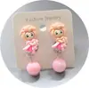 Novos Brincos Atacado Brincos Infantis Coreanos Cor de Doce Desenho Animado Fofo Princesa Meninas Clipe de Orelha Bebê Acessórios de Orelha