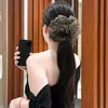 Pinza para el Cabello de Gasa Burbuja con Estampado de Leopardo Vintage para Mujer, Pinza de Tiburón para Cabello Semi-Recogido para Cabello Fino, Nuevo Pasador de Pelo 2025