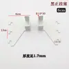 Soportes Izquierdo y Derecho de Tubo Rectangular Extendido, Soportes Rectos Engrosados Negros y Blancos, Soportes Centrales, Soportes de Par de Columnas Aa, Accesorios de Enchufe para Colgar Frontales y Laterales, Soporte