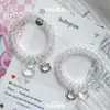 Sentido Claro Línea Telefónica Transparente Dulce Colgante KT Anillo para el Cabello Simple Titular Cuerda para el Cabello Sin Dejar Marca Fresca Para Todo Combinación Alta Elástica