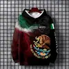 Patrón de Bandera Mexicana Impresión 3D Transfronterizo Nuevo Sudadera con Capucha Casual para Hombre Venta Directa de Fábrica Suministro